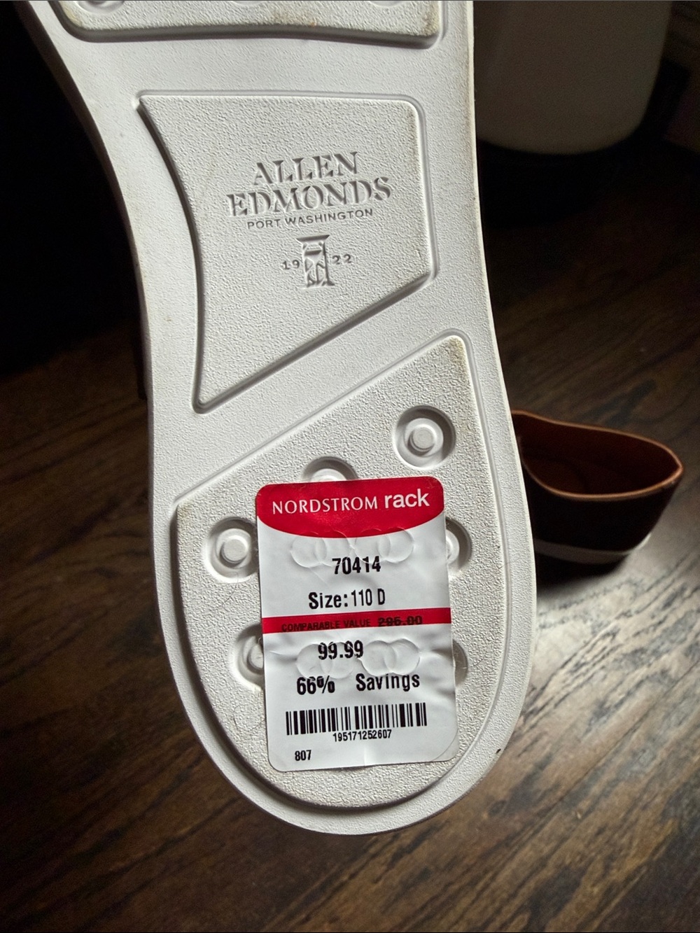 Allen Edmonds Brown Suede Brogue Derby Sneakers - Picture 2 of 5